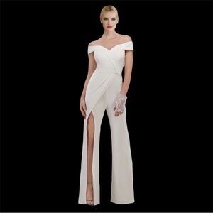 Janique Off-Shoulder Ivory Jumpsuit NWT